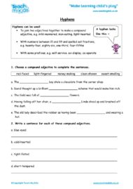 Worksheets for kids - hyphens_2